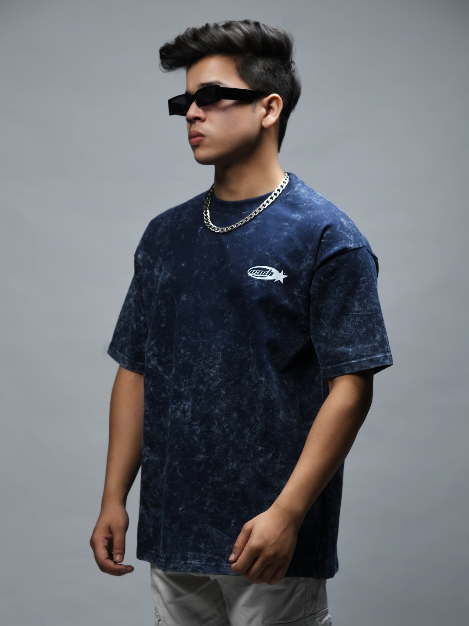 Basic Acid Washed (ROYAL BLUE) Oversized T-Shirt 240gsm